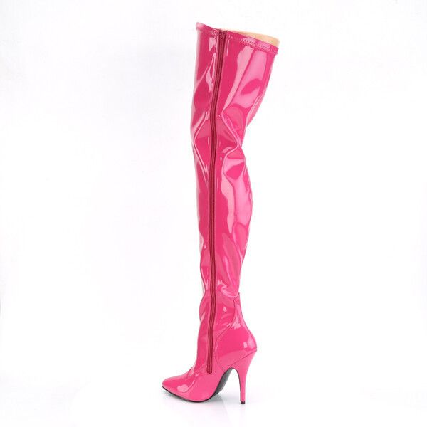 Other Seduce 3000 Stretch Hot Pink Patent Thigh High Boot Stiletto Size US 11 / IT 41 - 3 Thumbnail