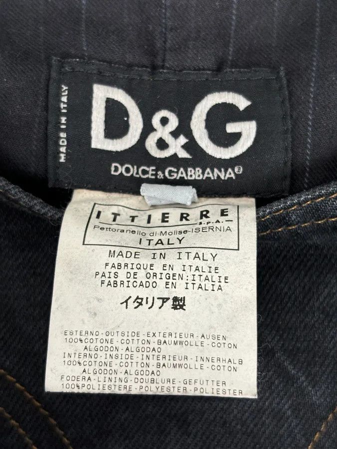 Dolce & Gabbana AW2003 Dolce & Gabbana Black Faded Denim Raw Denim Jacket Size US L / EU 52-54 / 3 - 10 Thumbnail