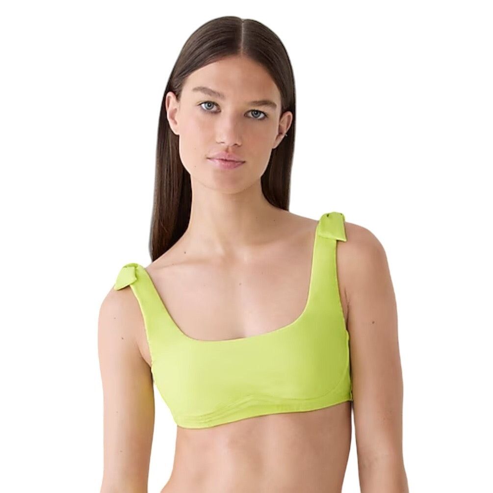 J.Crew J.Crew Tie Shoulder Scoop Neck Bikini Top, Size 2X, NWT Size ONE SIZE - 2 Thumbnail