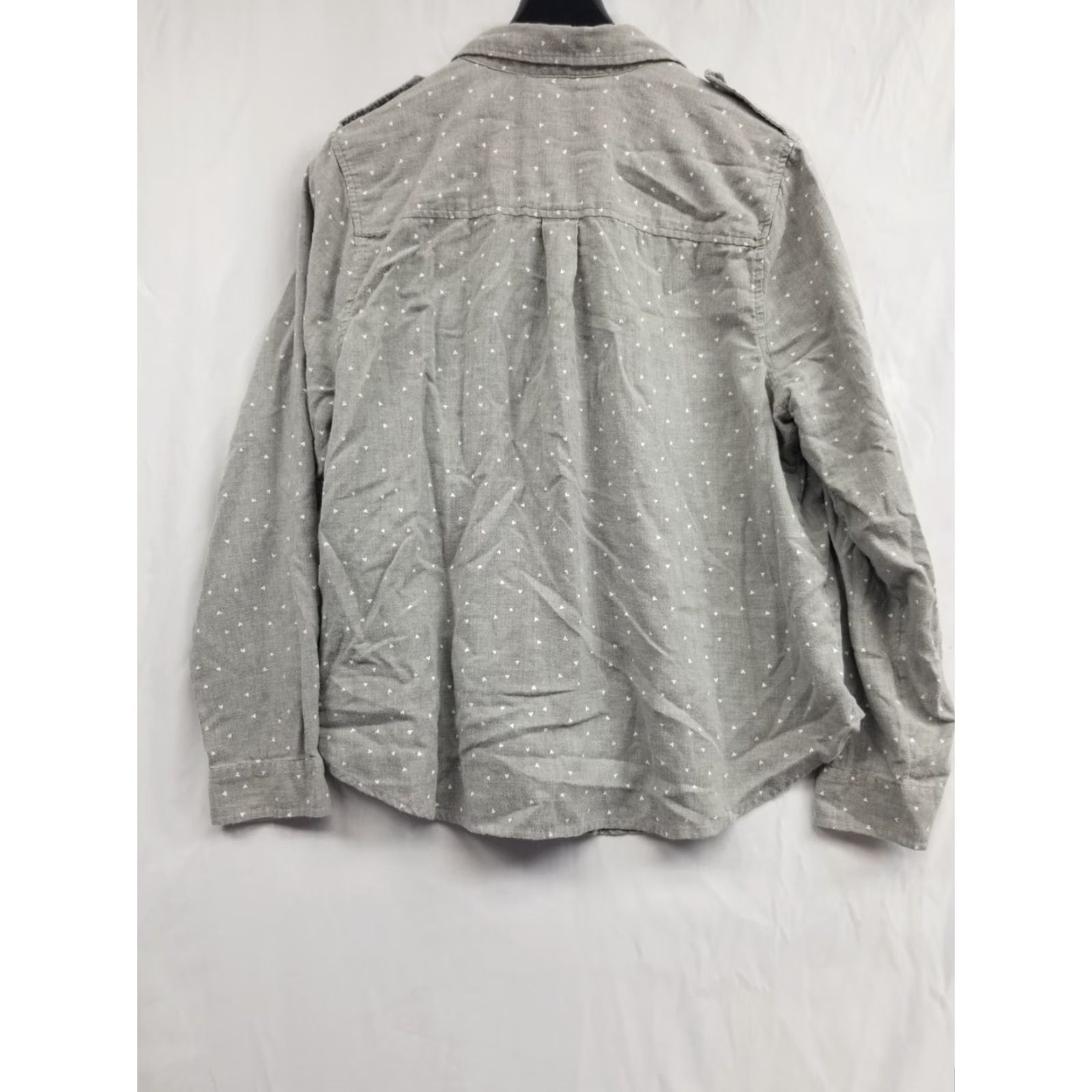 Lucky Brand Lucky Brand Women Button-Up Shirt XL Gray Oversized Long Sleeve Casual Size XL / US 12-14 / IT 48-50 - 2 Thumbnail