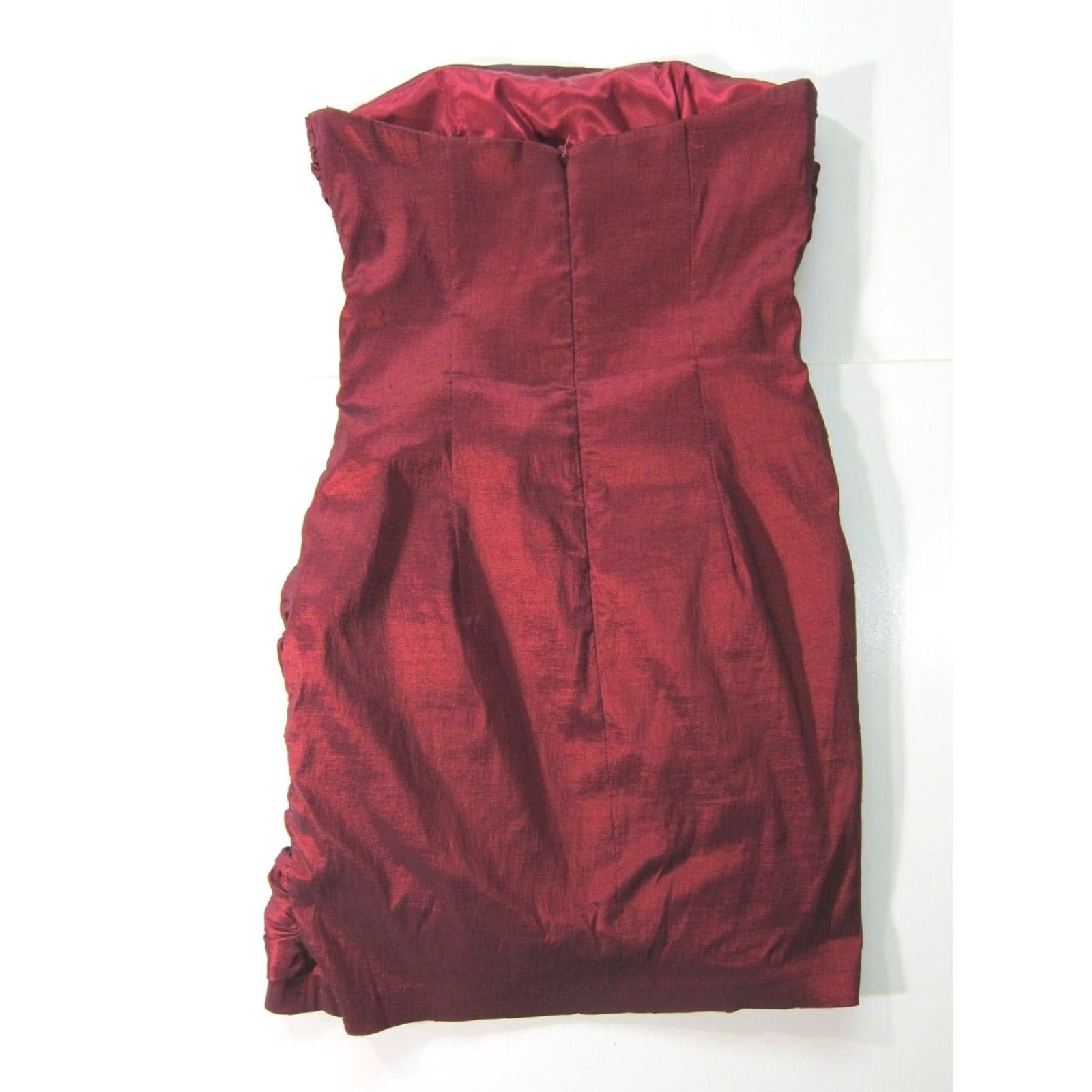 Jessica McClintock Vintage Jessica McClintock Red Satin Ruched Sleeveless Prom Cocktail Dress 6/M Size M / US 6-8 / IT 42-44 - 2 Thumbnail