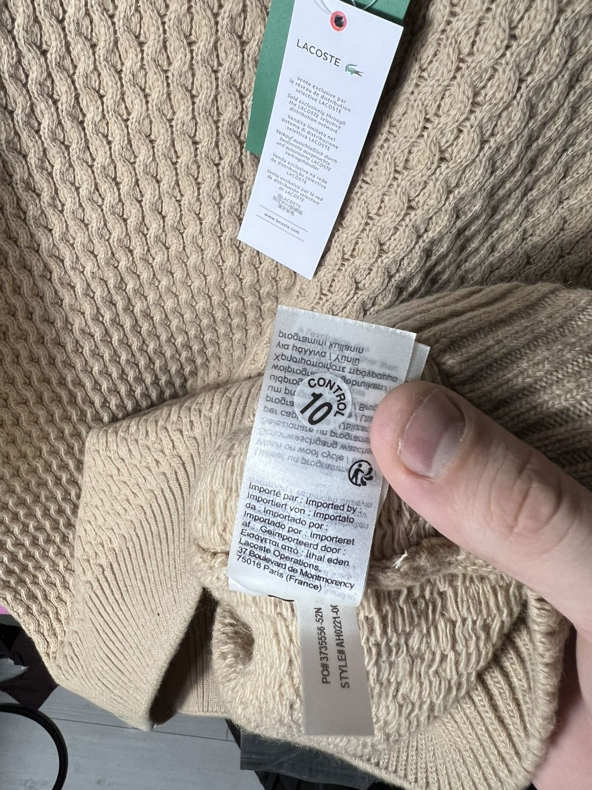 Lacoste 🔥 Lacoste Cable Knit Wool Sweater — FR 7 / XXL Size US XXL / EU 58 / 5 - 17 Thumbnail
