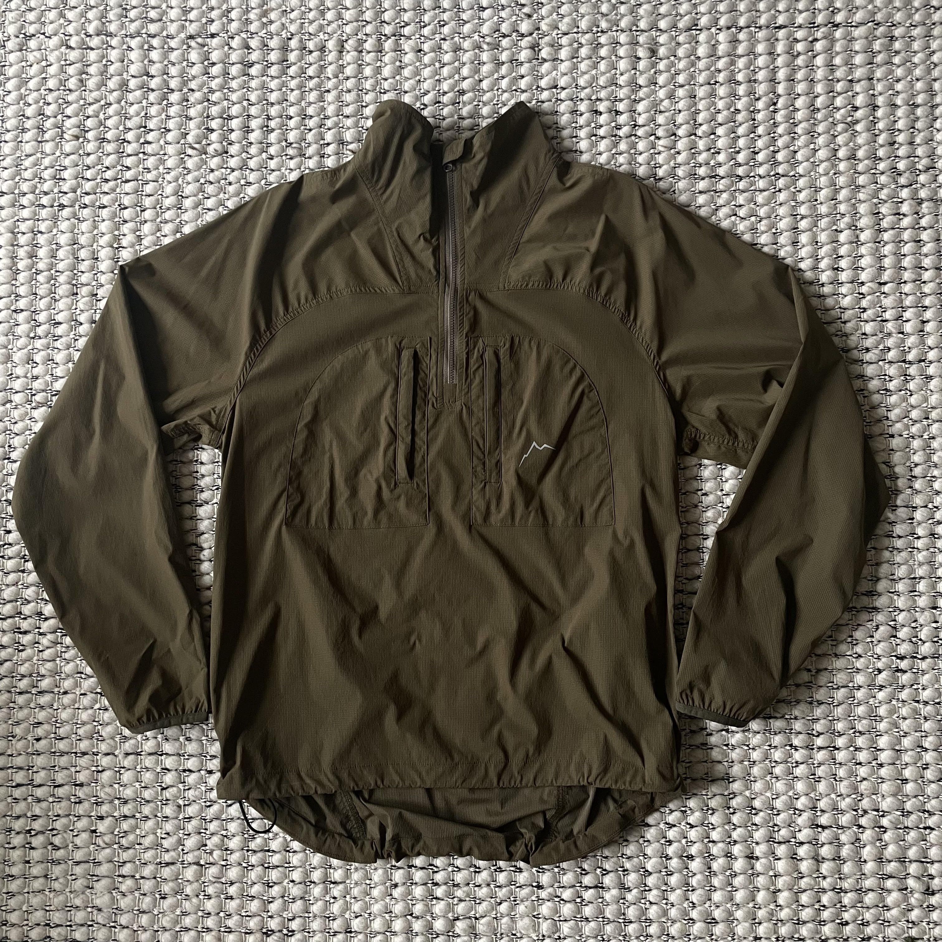 image of Cayl Khaki Half Zip Jacket in Olive Green, Men's (Size Medium)