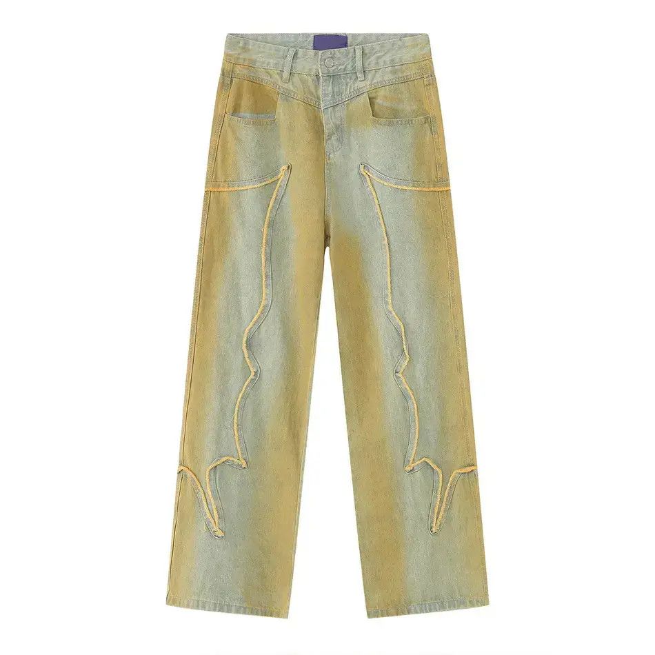Japanese Brand Retro loose washed denim jeans Size US 32 / EU 48 - 6 Thumbnail