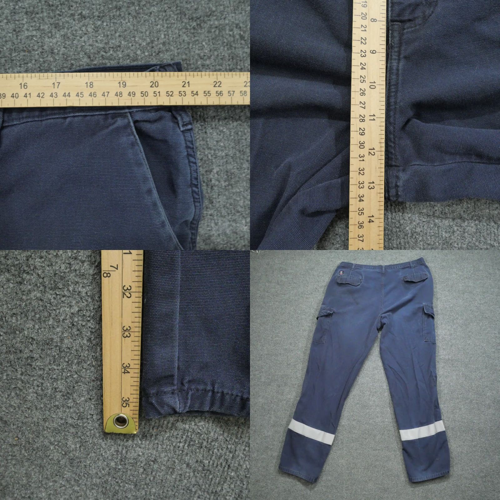Vintage Tyndale Pants Mens 42x34 Blue Cargo Cat 2 Flame Resistant Reflective Size US 42 / EU 58 - 8 Thumbnail