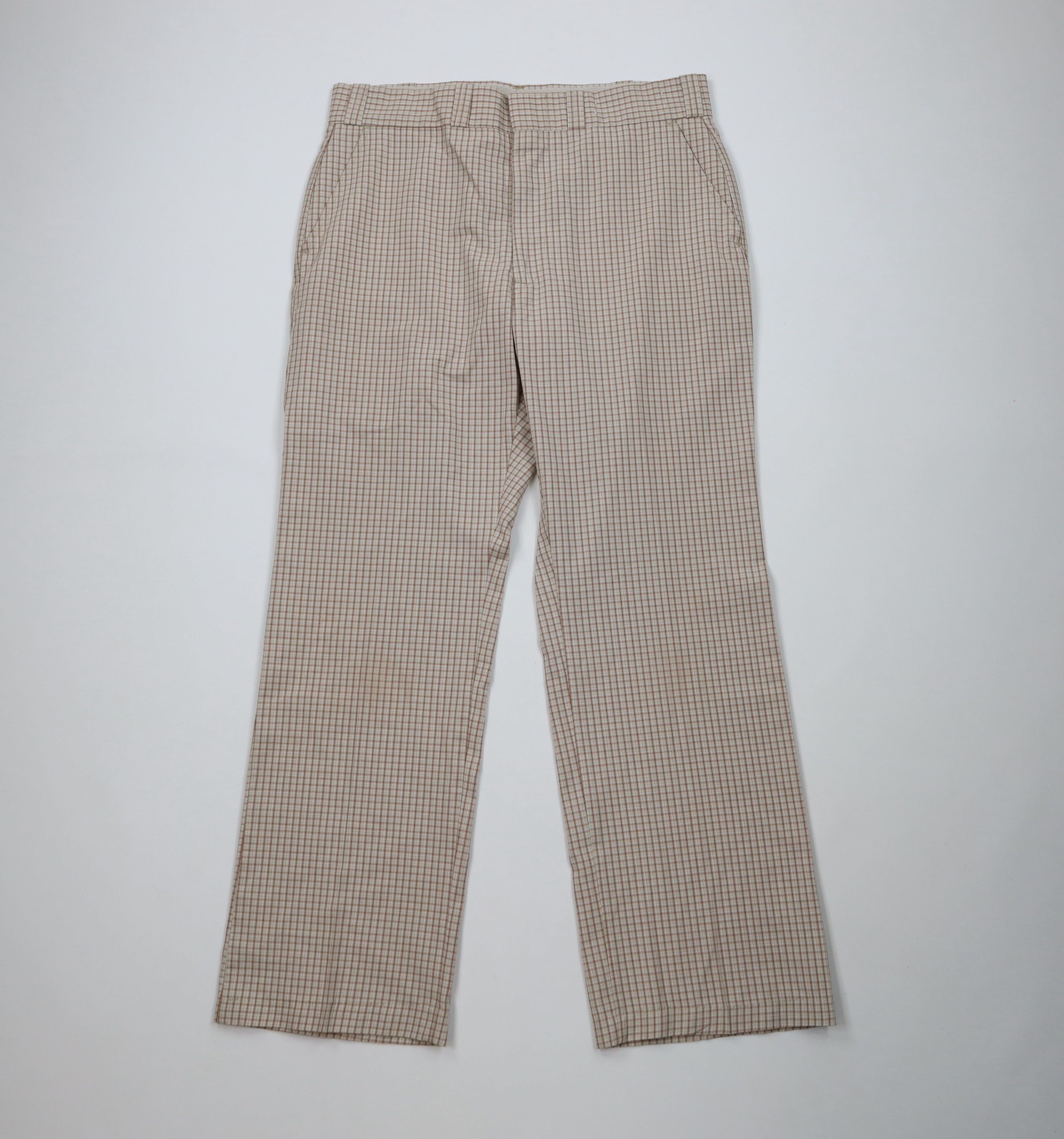 Vintage Vintage 60s 70s Streetwear Wide Leg Chino Pants Plaid USA Size US 34 / EU 50 - 1 Thumbnail