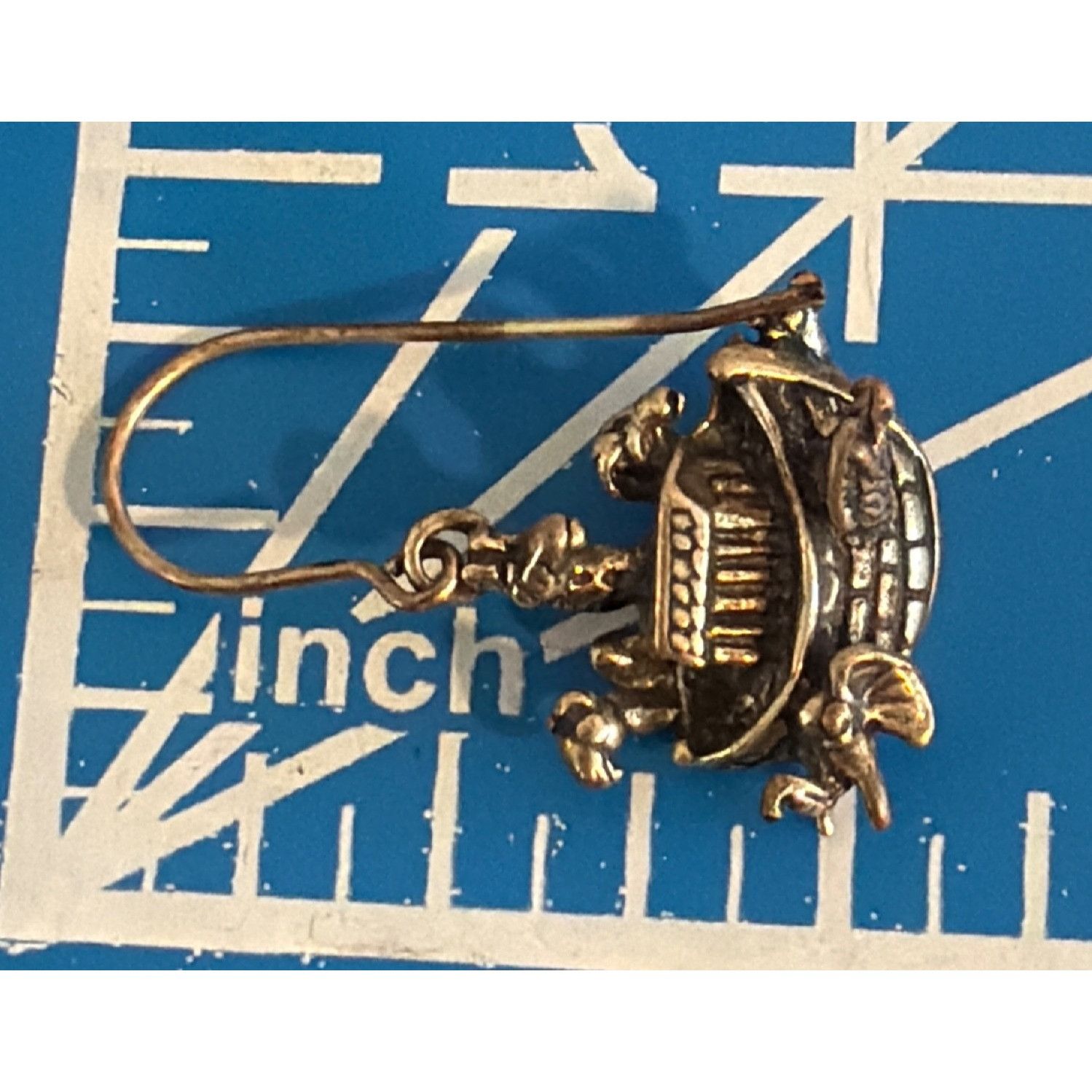 Other Vintage Shube Sterling Silver Noah's Ark Dangle Earrings 3D Size ONE SIZE - 4 Thumbnail