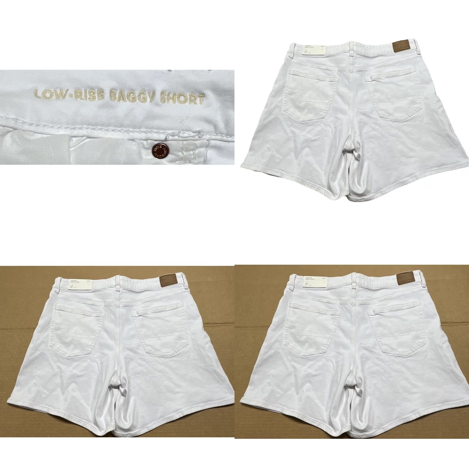 American Eagle Outfitters VINTAGE? No - (Actually not vintage) American Eagle Outfitters White Denim Shorts 10 Women Flat Front Stretch 6" Inseam Size 32" / US 10 / IT 46 - 8 Thumbnail