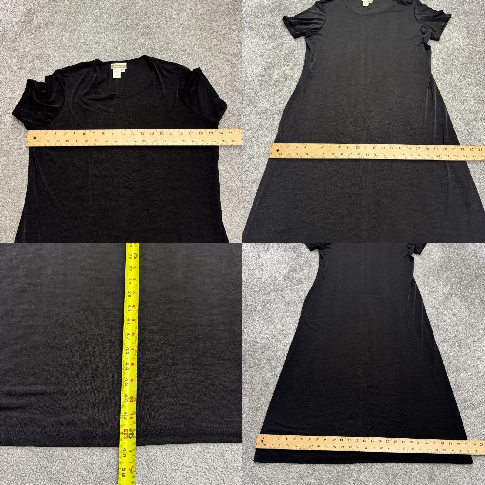Coldwater Creek VINTAGE Coldwater Creek Maxi T-Shirt Dress Womens Large Petite Black Knit Casual Size L / US 10 / IT 46 - 8 Thumbnail