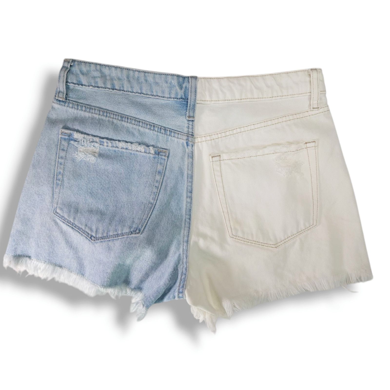 Other EUC Vervet High Rise Destructed Stretch Jean Shorts Sz. M Size 27" / US 4 / IT 40 - 2 Thumbnail