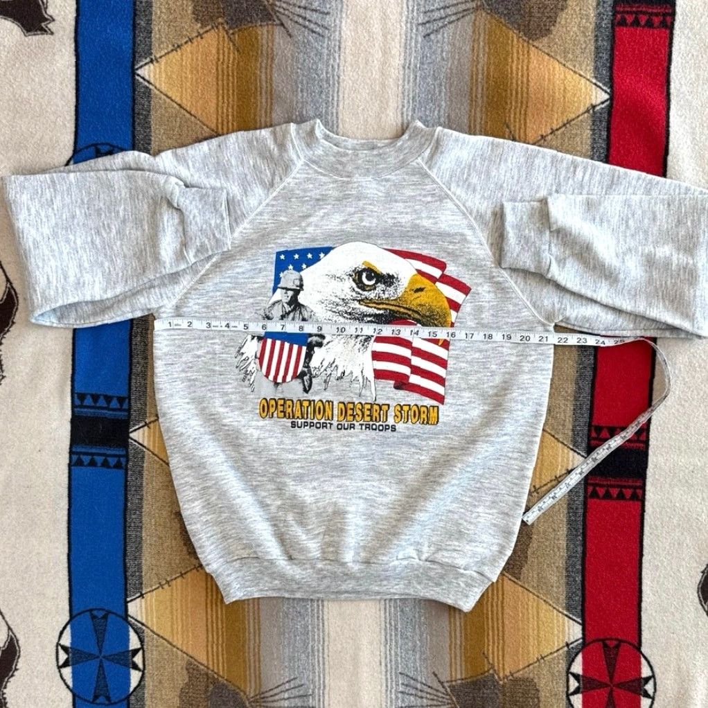 Vintage VINTAGE Operation Desert Storm USA Military Crewneck Sweatshirt L Size US L / EU 52-54 / 3 - 7 Thumbnail