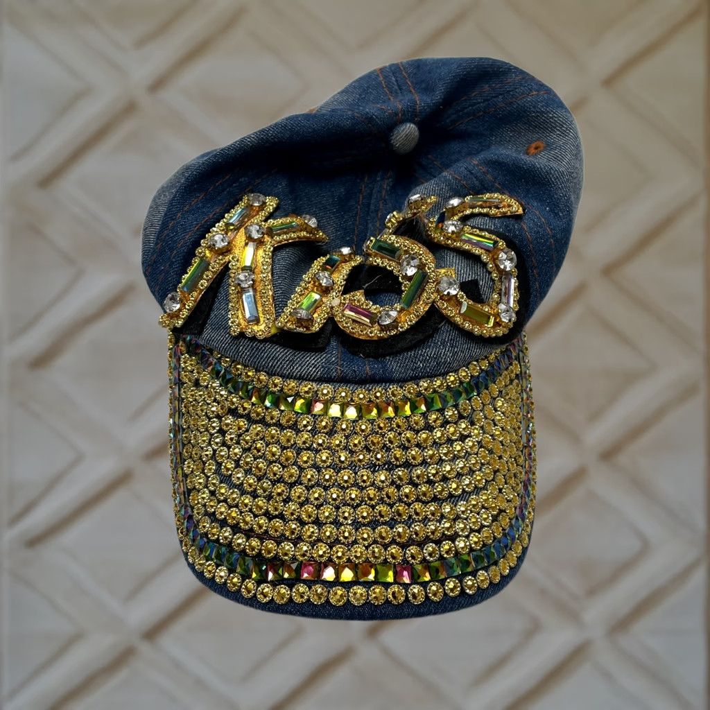 Vintage Unbranded Baseball Hat Womens One Size Adjustable Blue Jean Gems Rhinestone KISS Cap White Rock style Casual Activewear Mens Women Girls Size 42" / US 20 - 1 Thumbnail