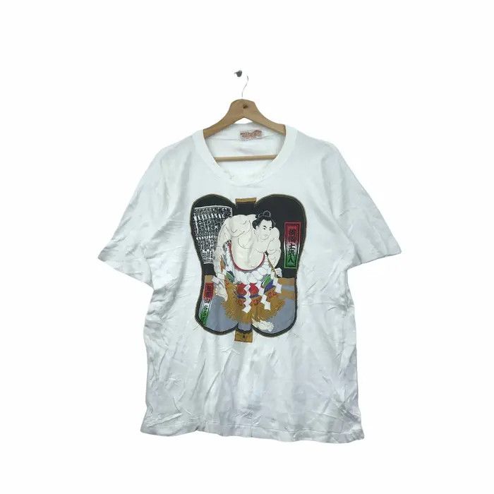 Japanese Brand Vtg 90’ SUMO ART Work Painting Made In JAPAN Souvenir Tee Size US M / EU 48-50 / 2 - 1 Thumbnail