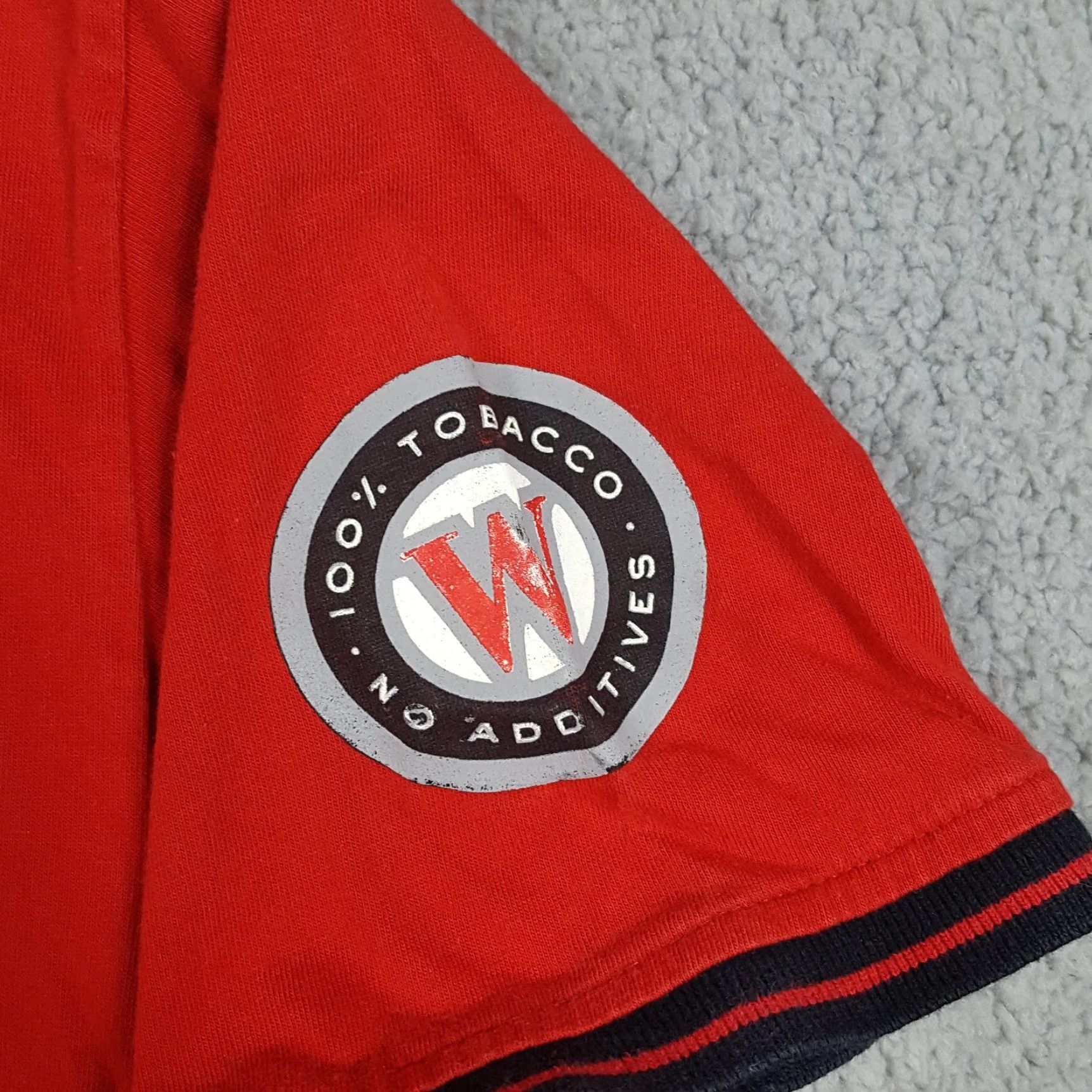 Jerzees VINTAGE Winston Cigarettes NASCAR Racing Polo Shirt Men's Large Red 90s NASCAR Grunge Beach Preppy Shirt Collar POLO Mens L Red Size US L / EU 52-54 / 3 - 4 Thumbnail