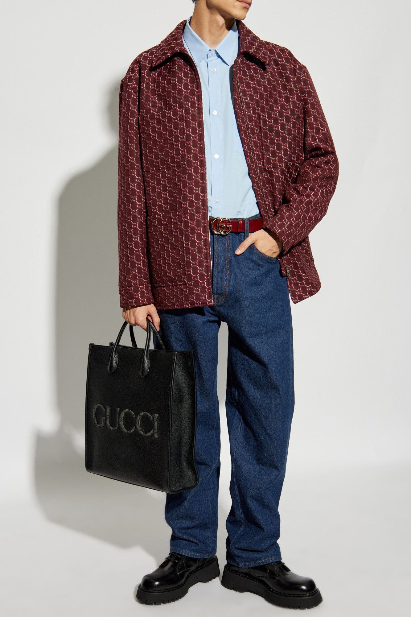 Gucci o1la5ras0426 Cotton Poplin Shirt in Blue Size US L / EU 52-54 / 3 - 2 Thumbnail