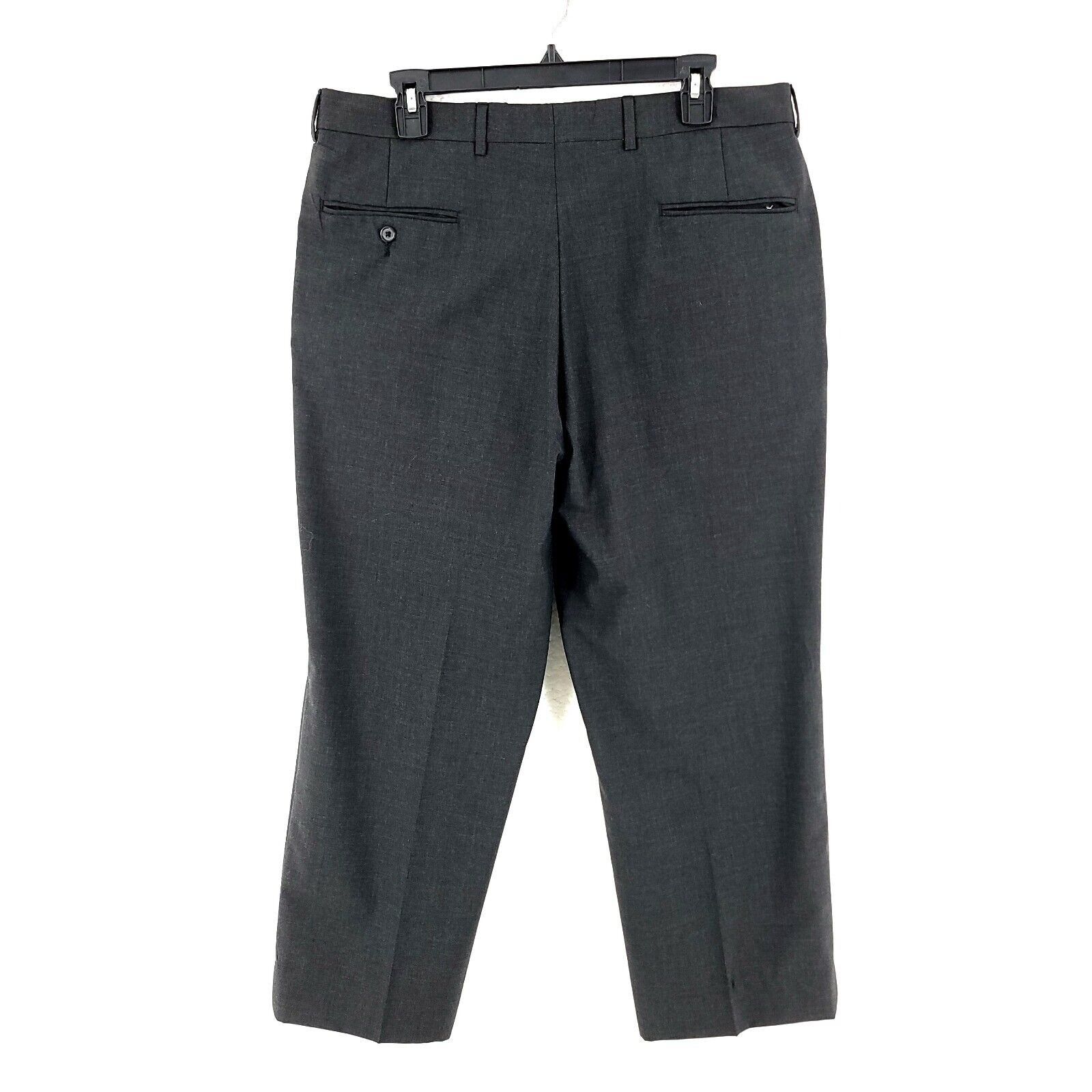 Jos. A. Bank Jos A Bank Wool Gray Pleated Mid Rise Suspender Buttons Dres Size 36S - 3 Thumbnail