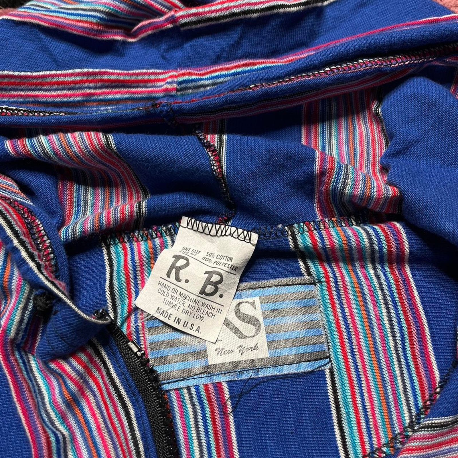 Rap Tees × Vintage Vintage 90’s Malcom X Striped Pullover Graphic Hoodie Shirt Size US L / EU 52-54 / 3 - 5 Thumbnail