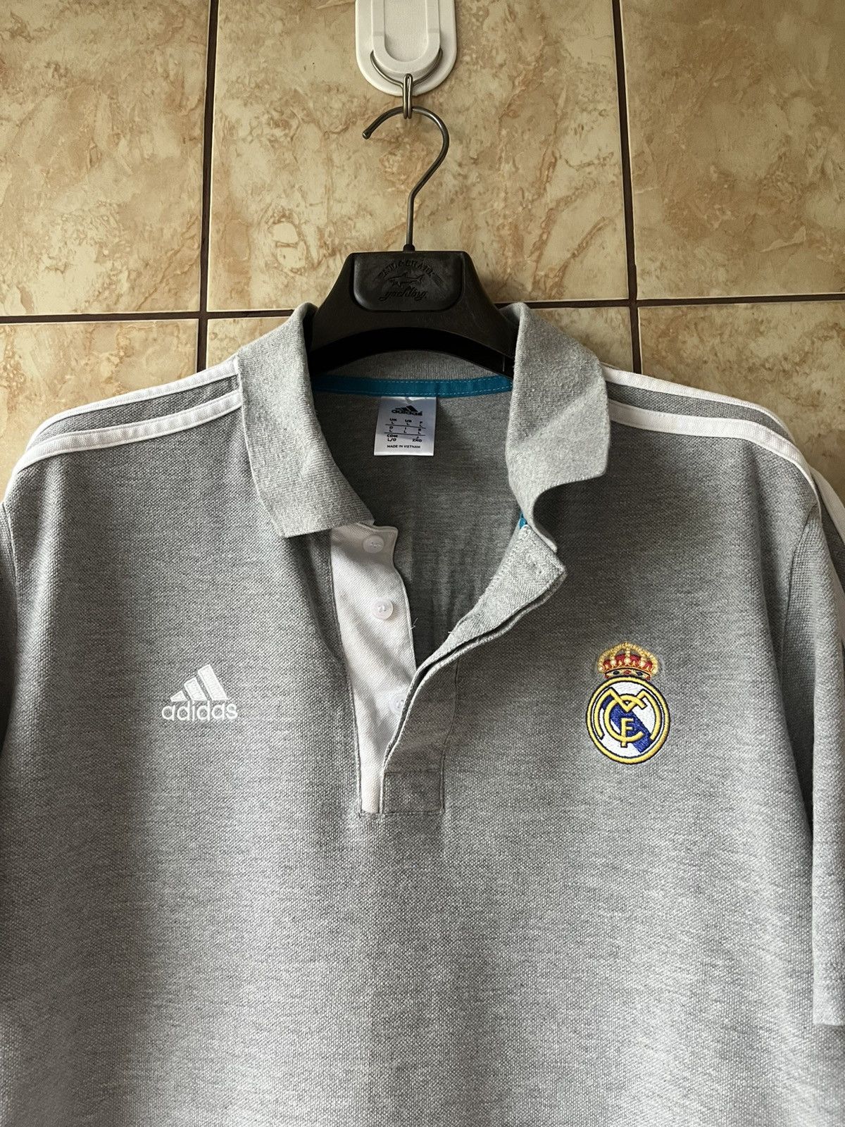Adidas Real Madrid Adidas 2012 grey polo Size US L / EU 52-54 / 3 - 2 Thumbnail
