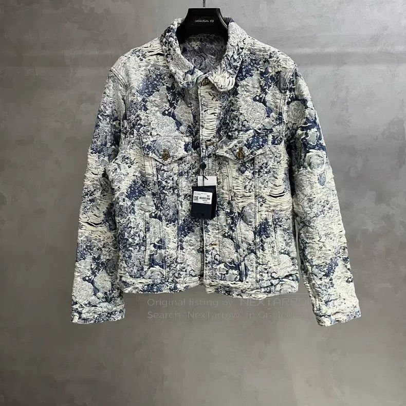 Louis Vuitton Louis Vuitton Blue plant and flower printed long-sleeve de Size US M / EU 48-50 / 2 - 1 Thumbnail