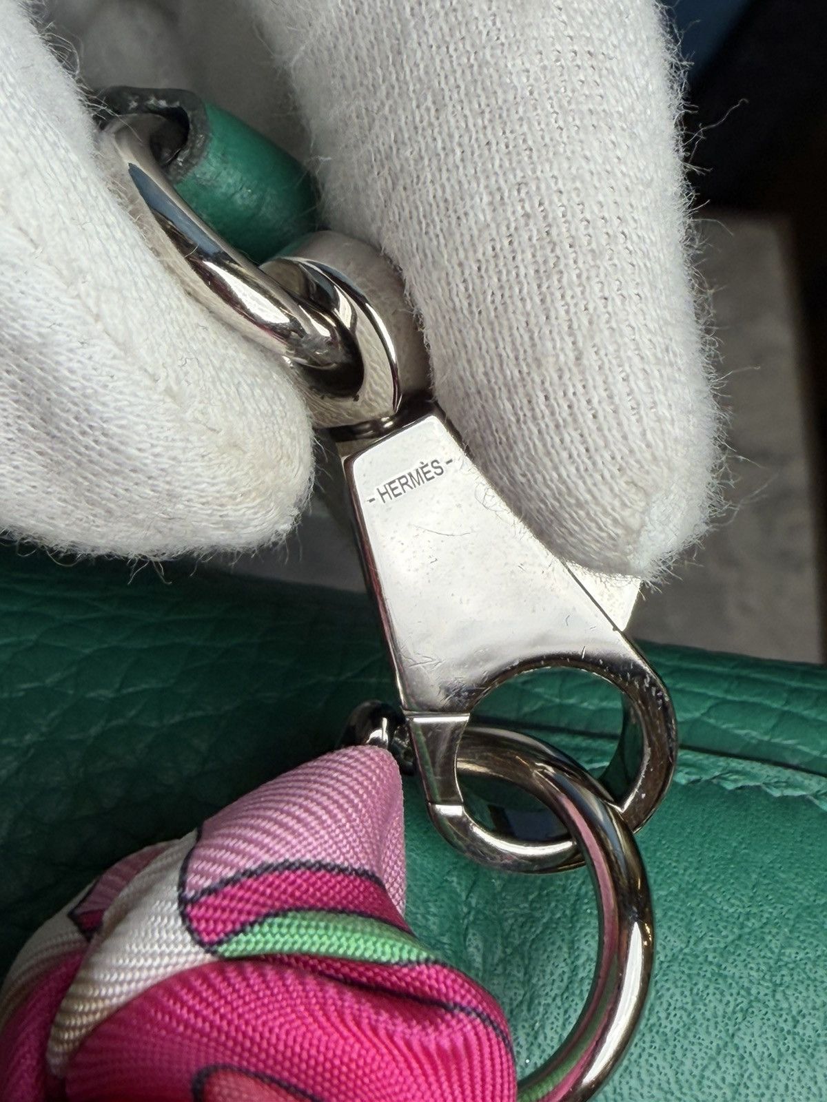 Hermes Kelly Bag 28 Clemence Leather Stamp A Vert Vertigo Size ONE SIZE - 4 Thumbnail
