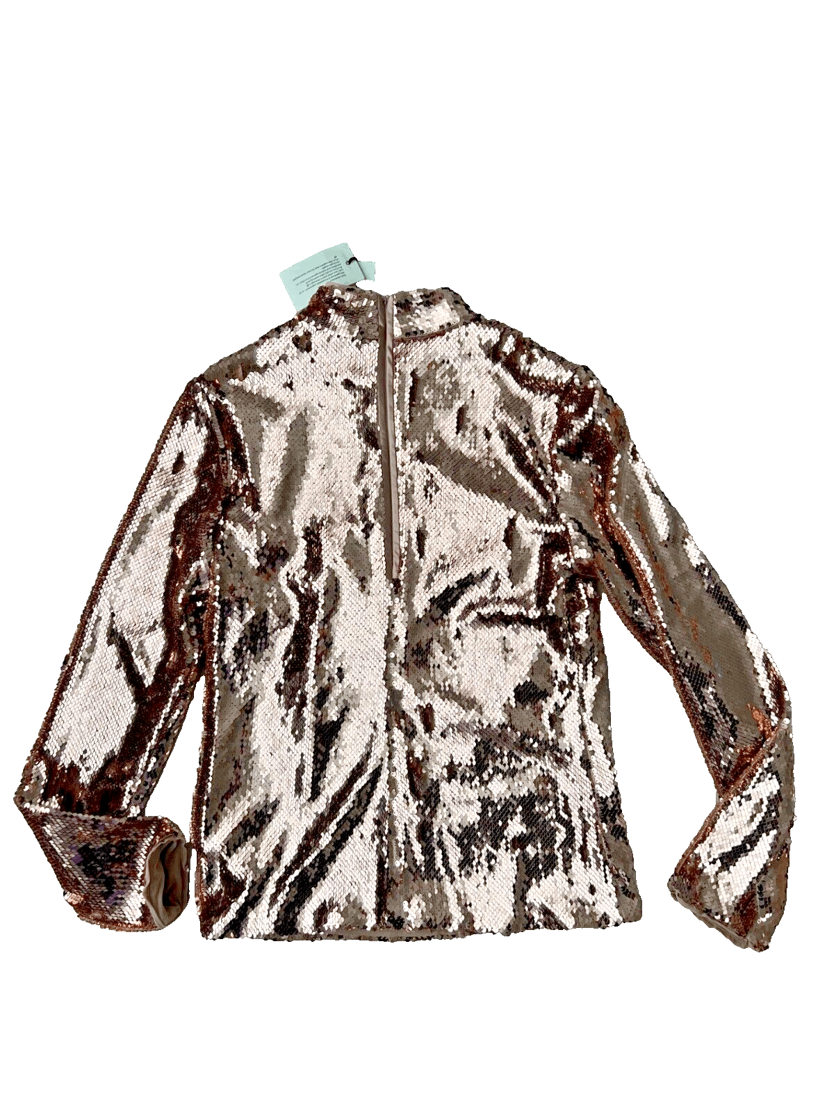 Ted Baker Ted Baker London Lovato Sequin Mock Neck Top Pale Pink ( 2 ) Size XS / US 0-2 / IT 36-38 - 6 Thumbnail