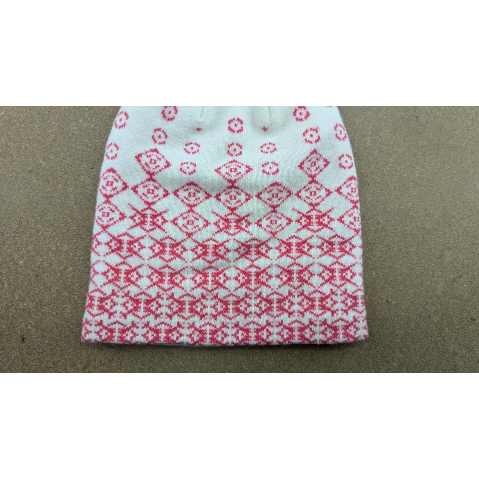 Helly Hansen Helly Hansen Womens Beanie Hat One Size Pom Pom Ladies Pink Knit Geometric Winter Cap Womens Size ONE SIZE - 3 Thumbnail