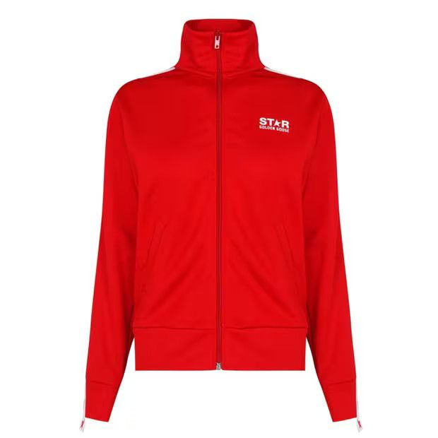 o1g2r1mq1024 Track Jacket in Red & White