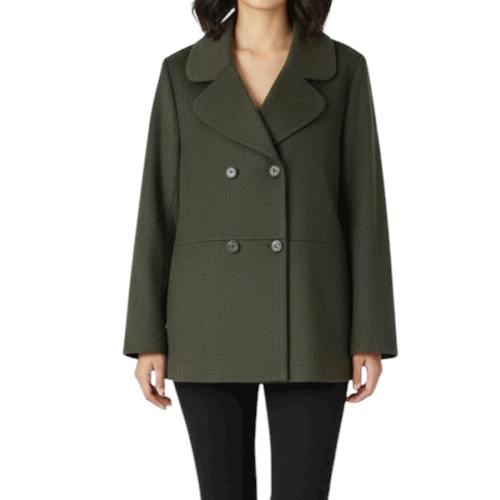 Other Talbots Brushed Italian Wool Double Breast Coat Green 16 Size XXL / US 16-18 / IT 52-54 - 3 Thumbnail