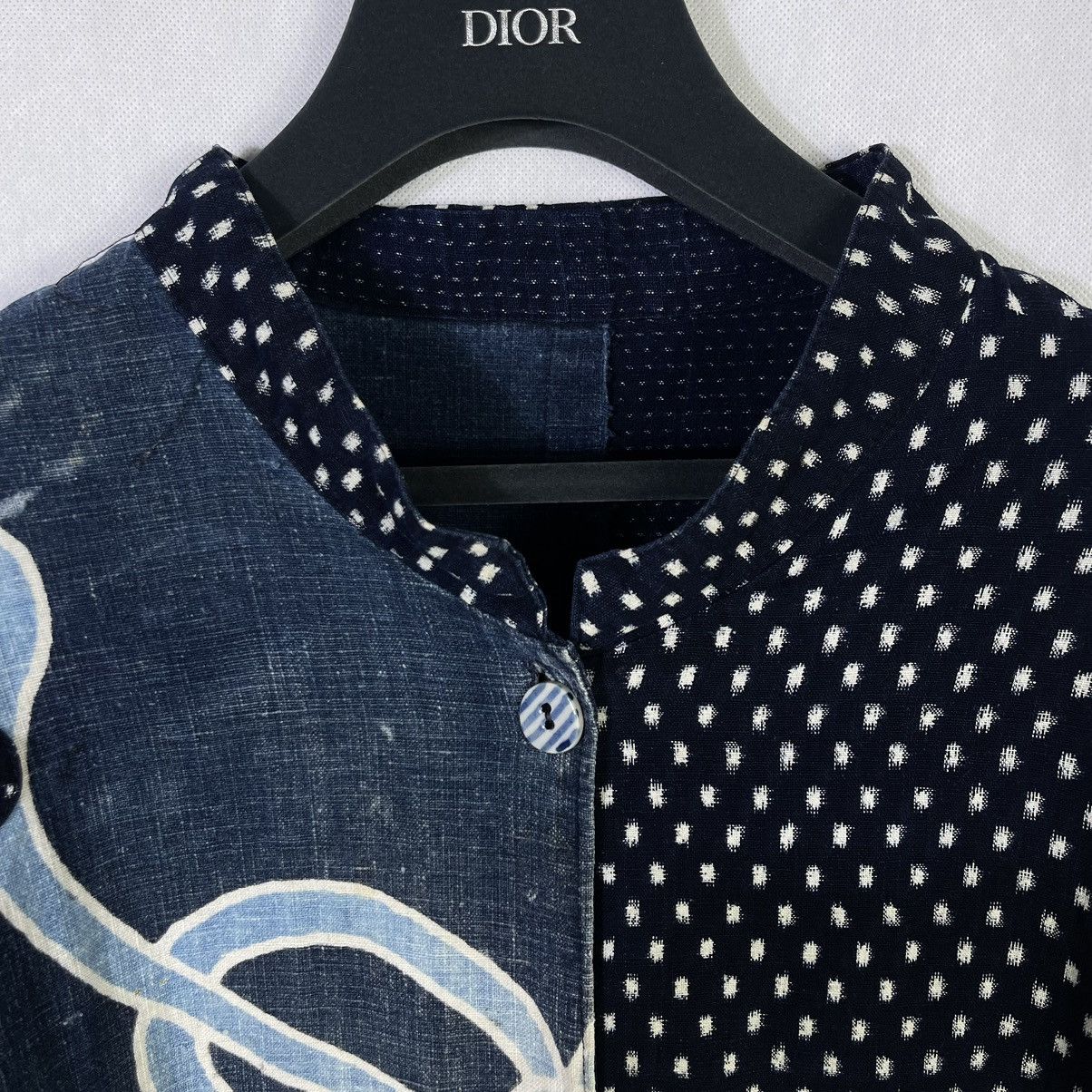Japanese Brand Vintage Japanese Motif Indigo Boro Long Noragi Jacket Size US L / EU 52-54 / 3 - 7 Thumbnail