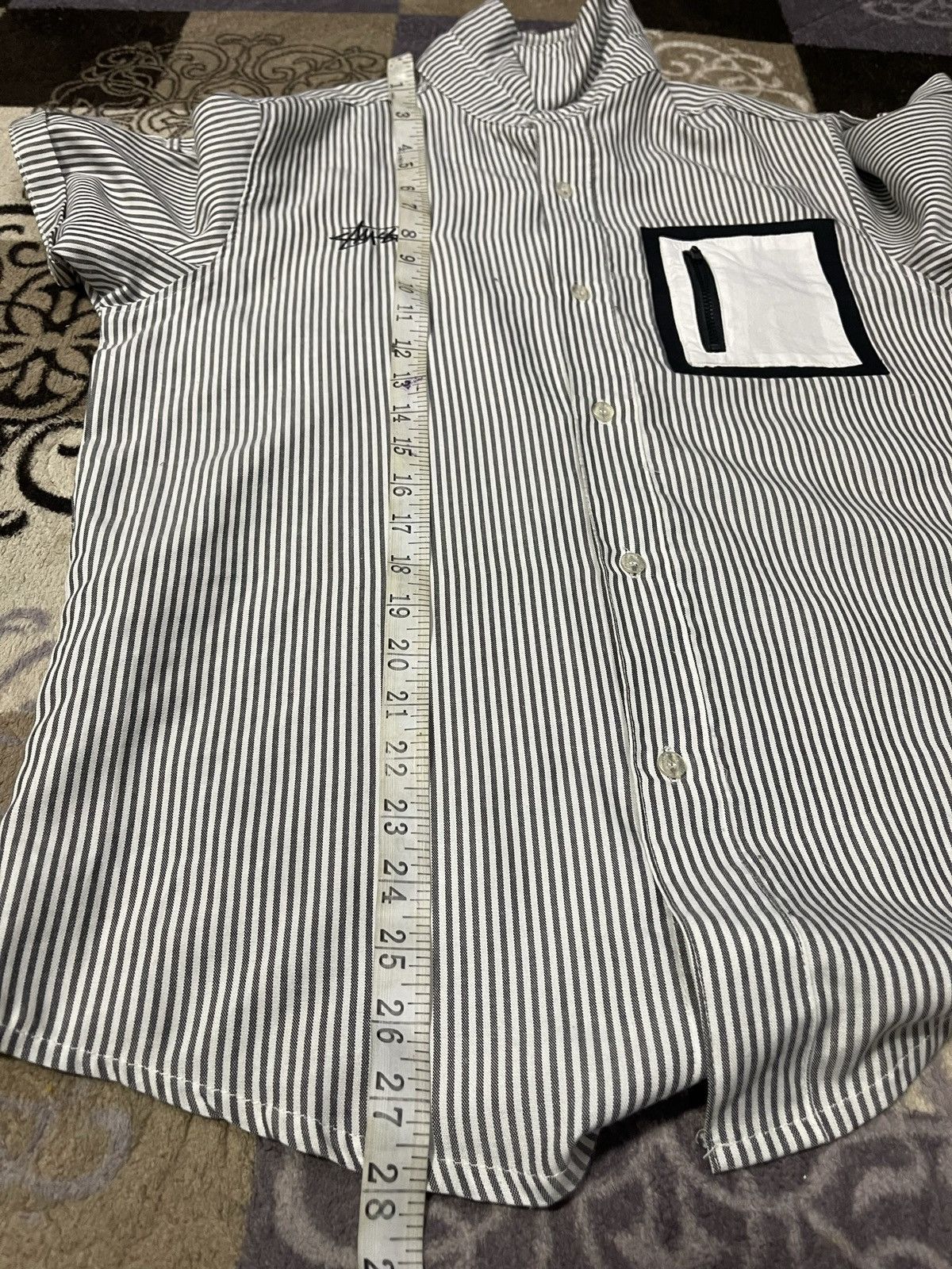 Stussy × Vintage Vintage STUSSY Single Pocket Hickory Stripes Button Up Shirt Size US M / EU 48-50 / 2 - 13 Thumbnail