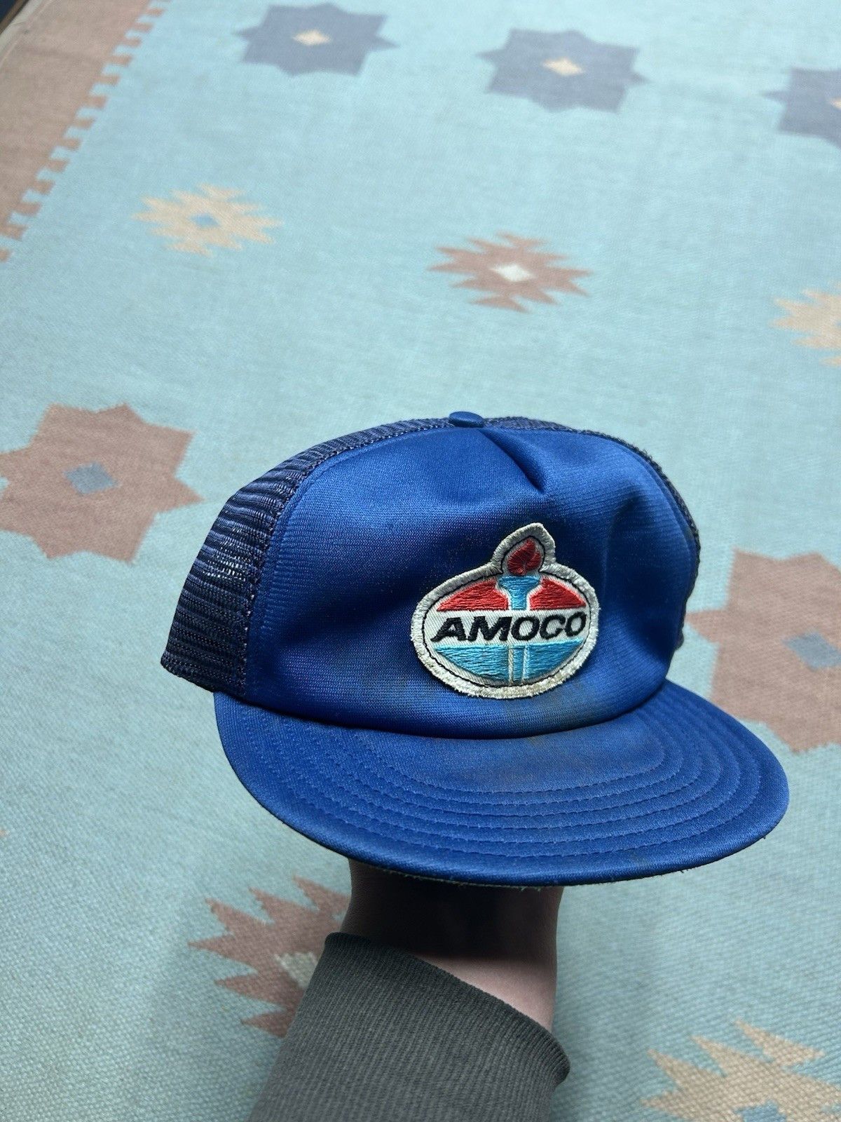 Vintage Vintage trucker hat amoco oil patch gas station uniform USA Size ONE SIZE - 1 Thumbnail