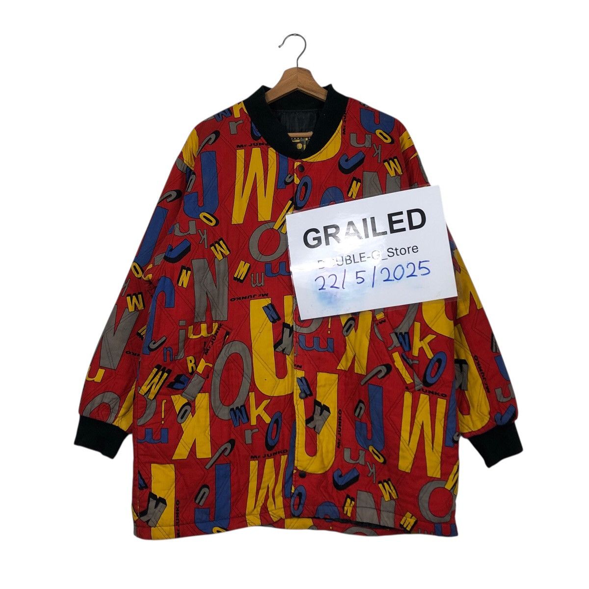 Japanese Brand Vintage Mr. JUNKO 90s Pop-Art Letter Print Bomber Jacket Size US L / EU 52-54 / 3 - 1 Thumbnail
