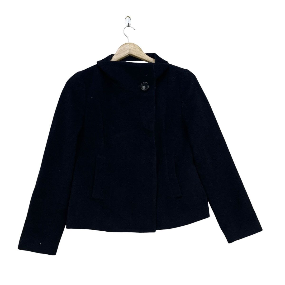 Yohji Yamamoto 💥Japanese Designer Ined Yohji Yamamoto Style Crop Jacket Size M / US 6-8 / IT 42-44 - 2 Thumbnail