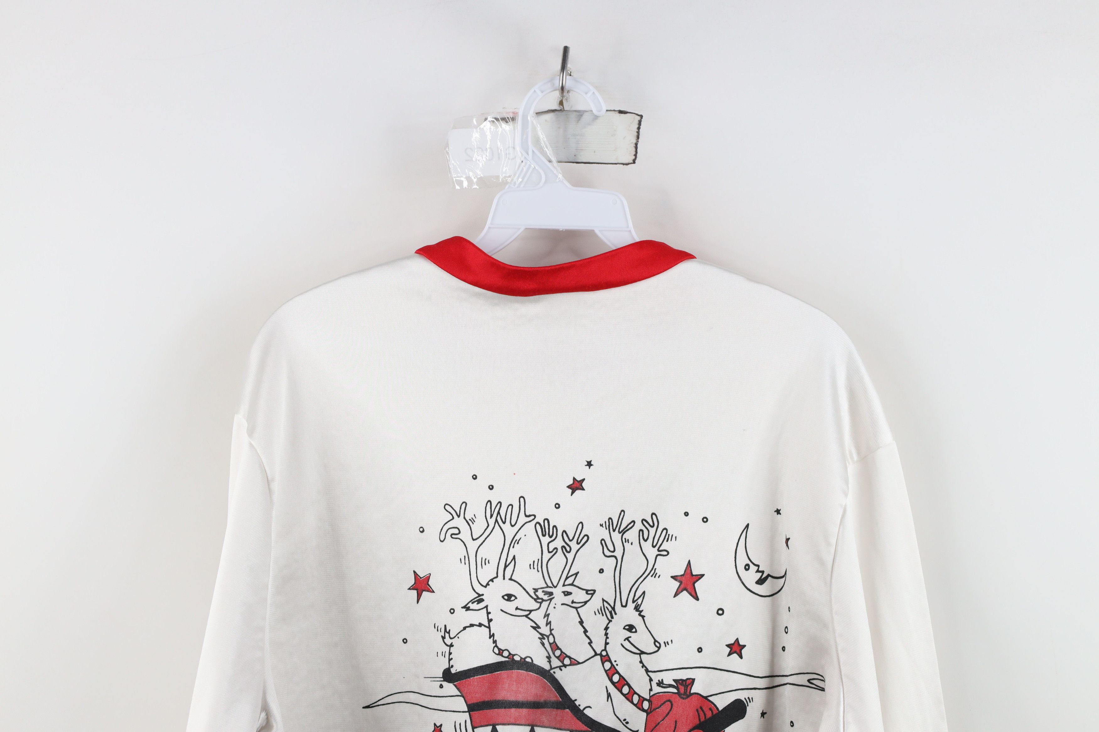 Vintage Vintage 90s Christmas Santa Claus Fleece Cycling Jersey Size US XL / EU 56 / 4 - 13 Thumbnail