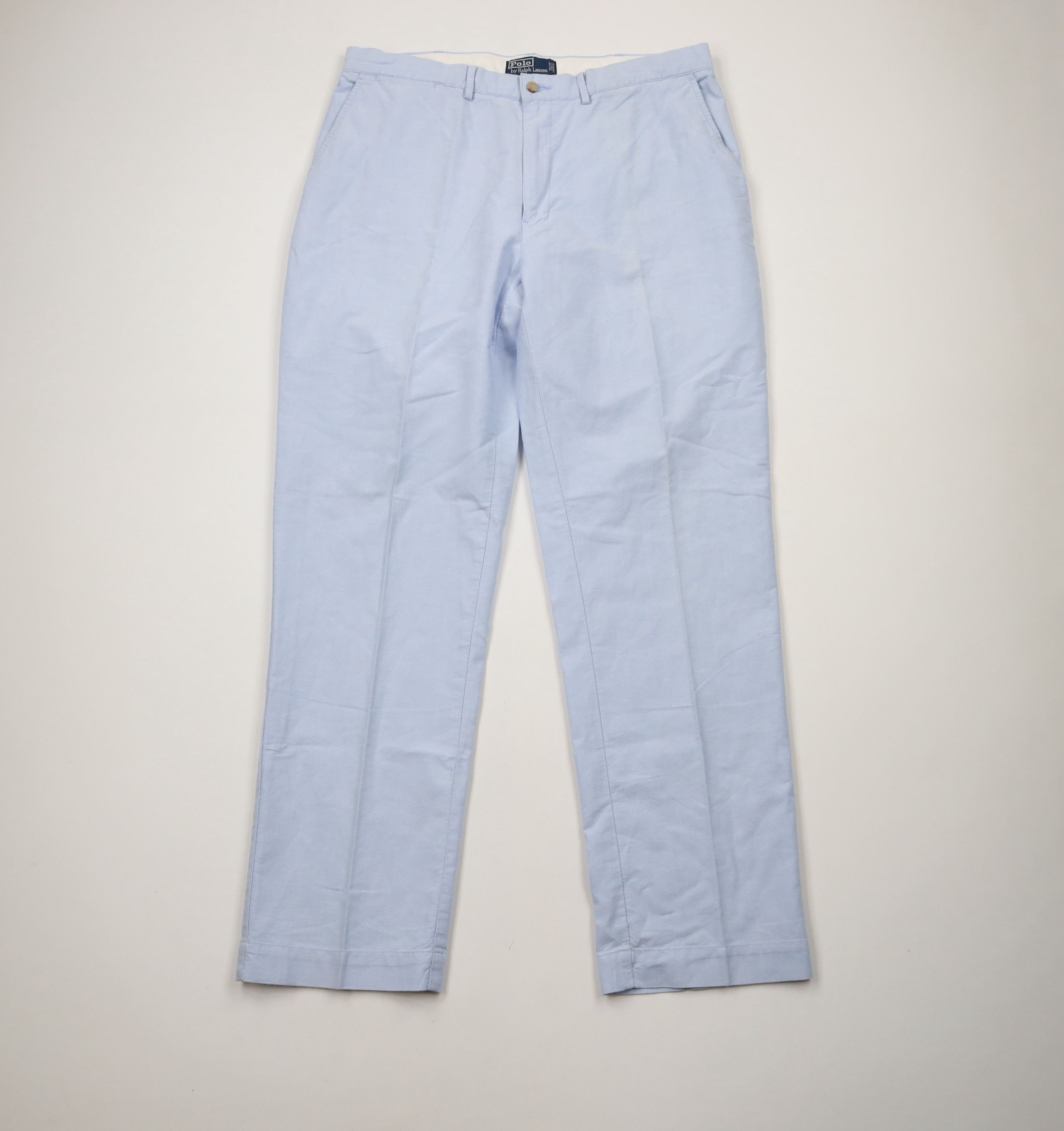 Ralph Lauren × Vintage Vintage 90s Ralph Lauren Oxford Chino Pants Blue Cotton Size US 36 / EU 52 - 1 Thumbnail