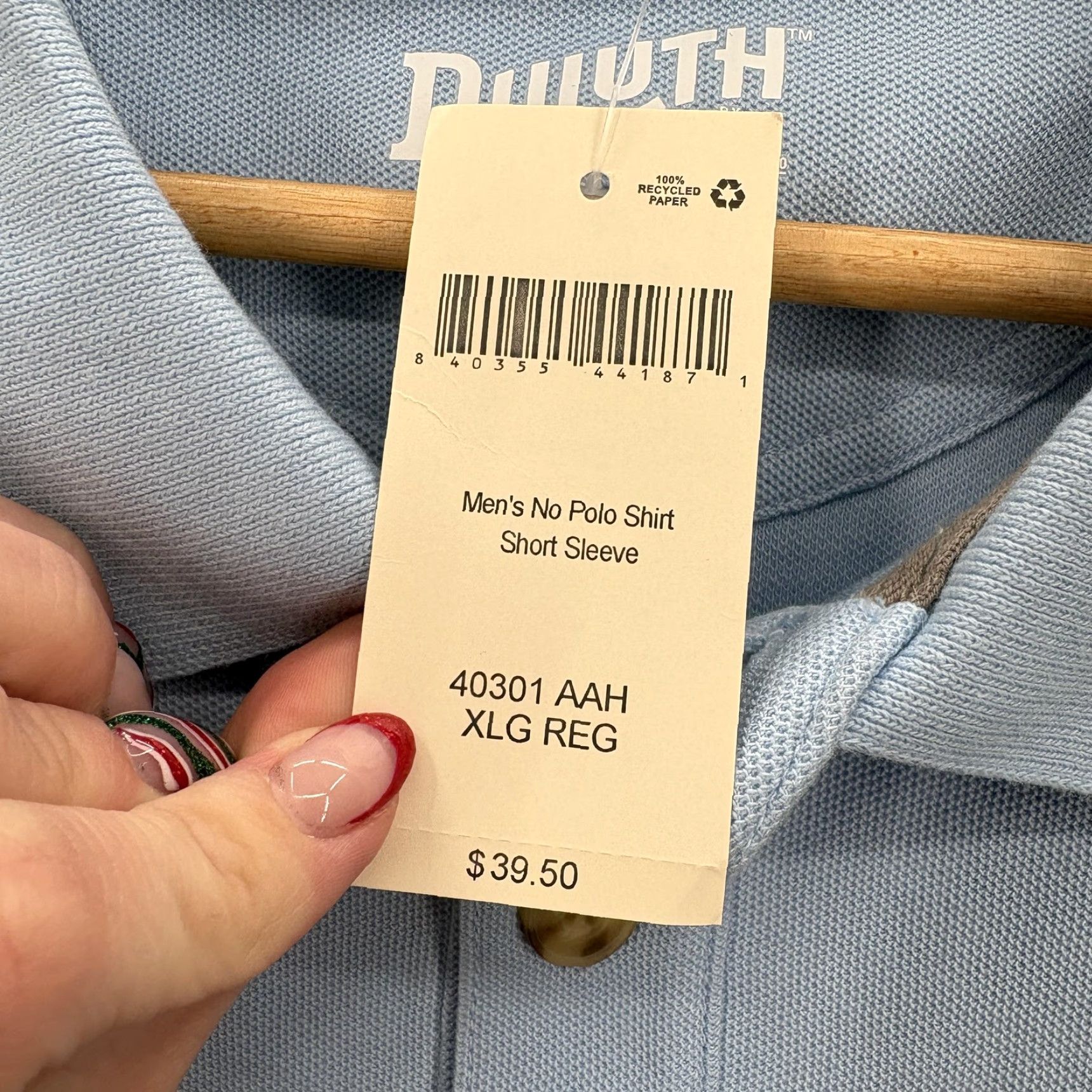 Duluth Trading Company Duluth Trading Shirt Mens XL Blue Short Sleeve Knit Polo-Style 100% Cotton Relaxed Fit Work Size US XL / EU 56 / 4 - 4 Thumbnail