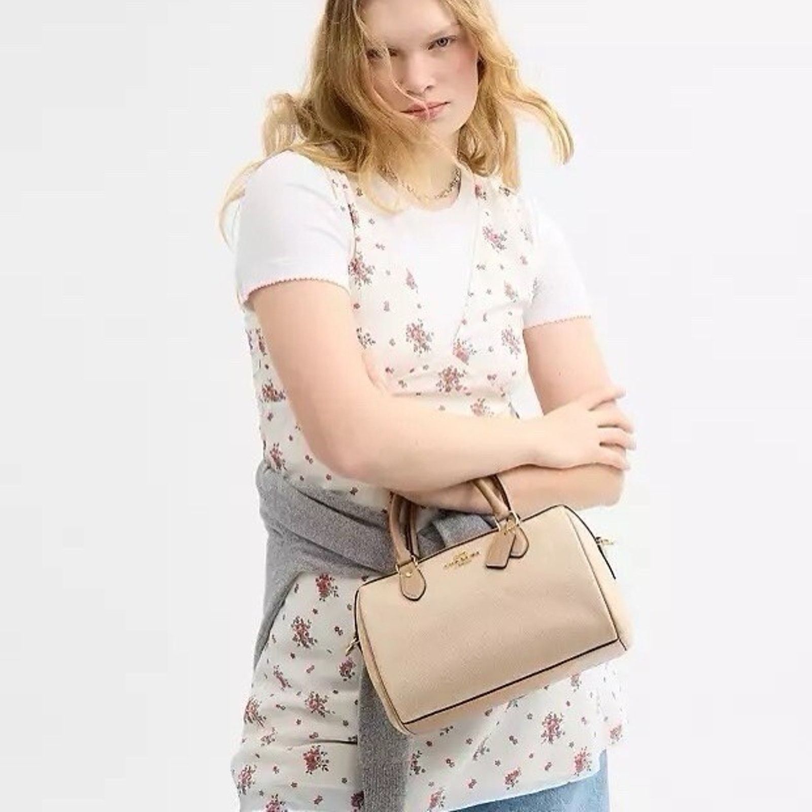Coach NWT COACH Rowan Satchel Bag Block Dark Natural Multi CAK58 Size ONE SIZE - 9 Thumbnail