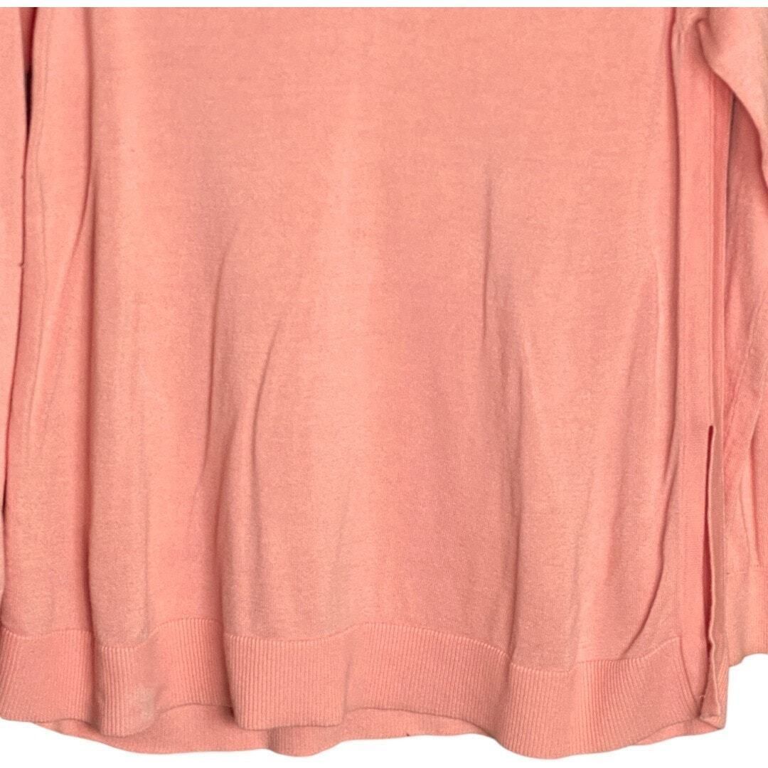 Other Repeat Womens Sweater Easy Knit Long Sleeve V Neck Side Slit Pink Size Medium Size M / US 6-8 / IT 42-44 - 4 Thumbnail