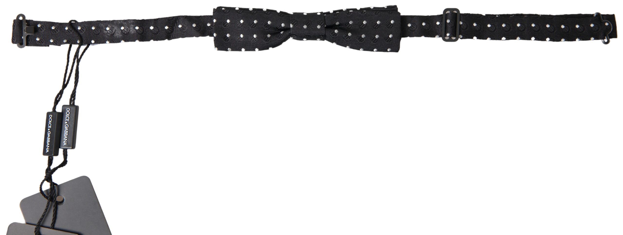 Dolce & Gabbana Elegant Silk Black Bow Tie with Signature Men's Clasp Size ONE SIZE - 1 Thumbnail