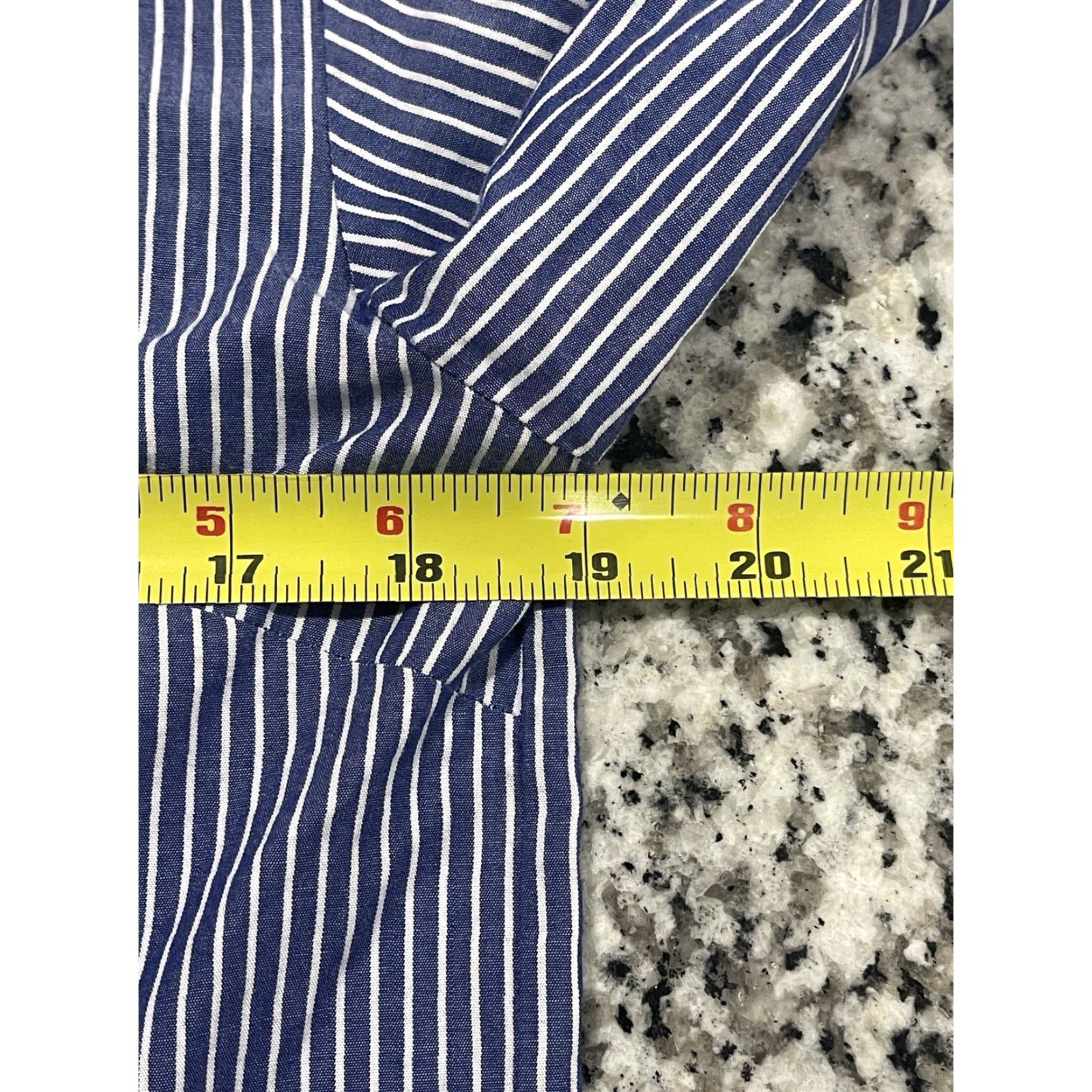 Veronica Beard Veronica Beard Tunic Shirt Striped Blue White 100% Cotton Size 0 Womens Regular Long Sleeve Front Button Gilda Bias Hem Shaped Colorful Size XS / US 0-2 / IT 36-38 - 8 Thumbnail