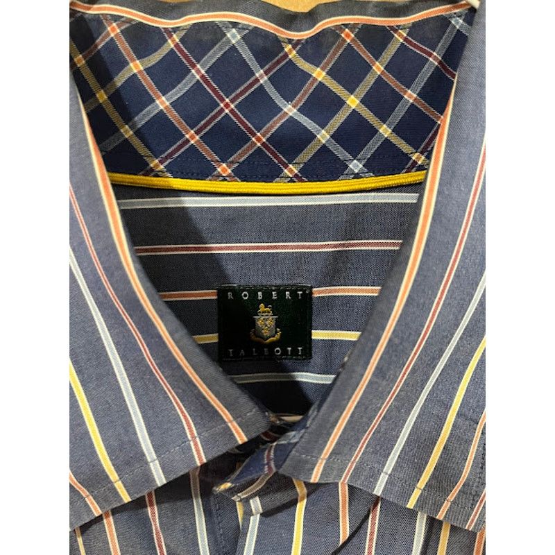 Robert Talbott VTG Robert Talbott Shirt Blue Stripe Button Down Dress XL Size US XL / EU 56 / 4 - 2 Thumbnail