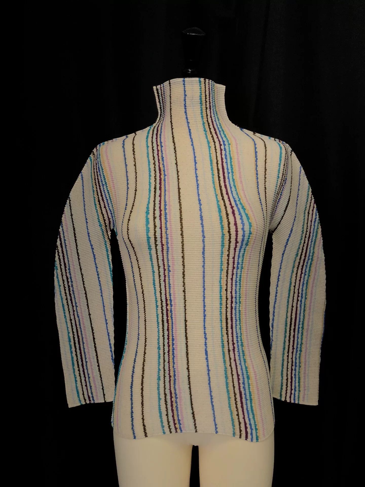 Issey Miyake issey miyake pleated striped top Size M / US 6-8 / IT 42-44 - 1 Thumbnail