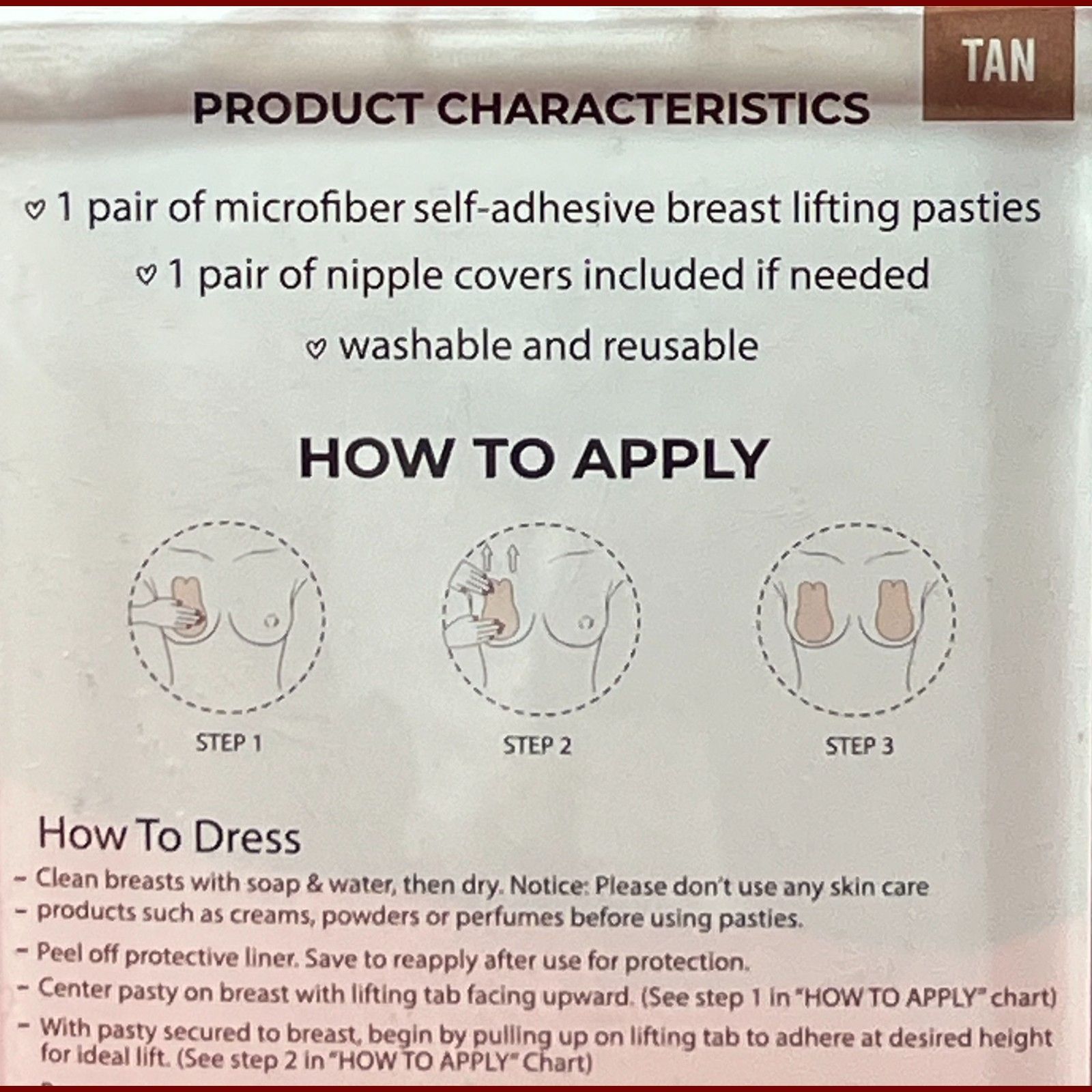 Other True By Rue 21 - Microfiber Adhesive Lifting Pasties - Tan - Size ONE SIZE - 8 Thumbnail