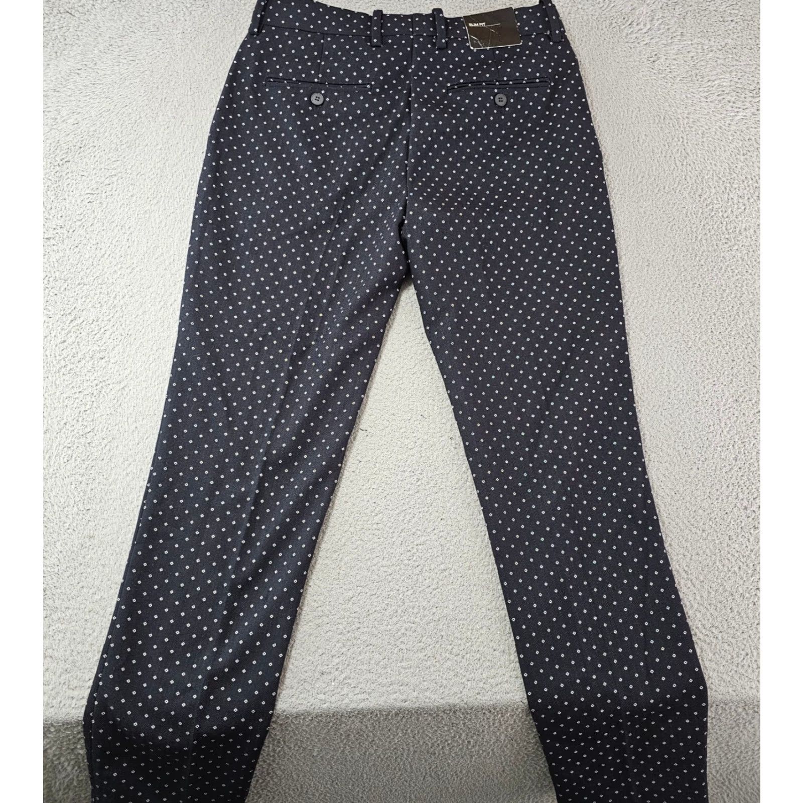 H&M H&M Chino Dress Pants Mens 32 Regular Flat Front Slim Blue 32x29 Office Workwear Preppy Size US 32 / EU 48 - 7 Thumbnail