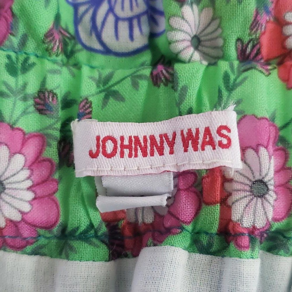 Designer CT552 Johnny Was Rainbow Field Paper bag Boho Midi Skirt M Size 32" / US 10 / IT 46 - 8 Thumbnail