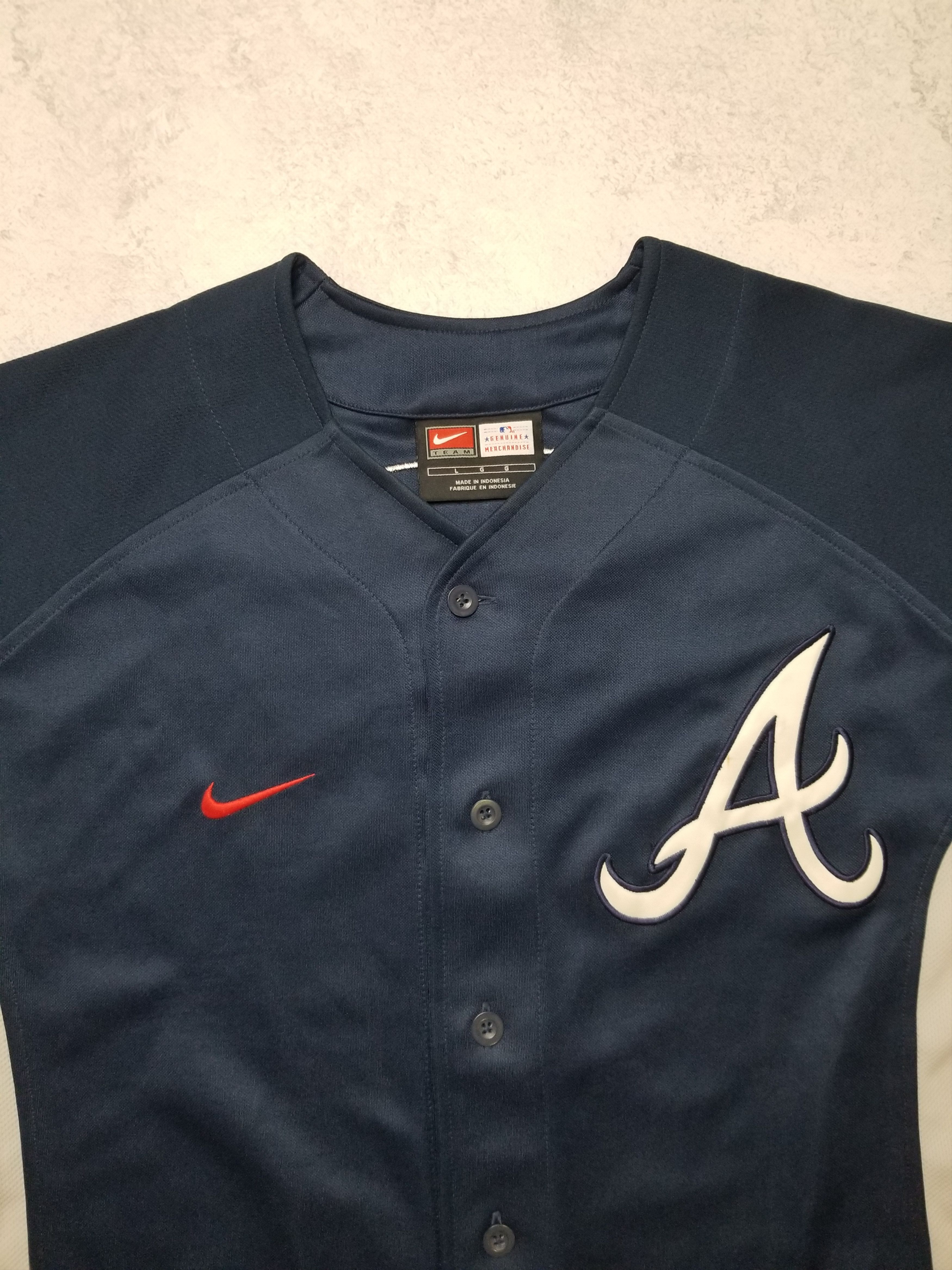 Nike Nike Vintage Classic Atlanta Braves #7 Drew Navy Blue Jersey Size US L / EU 52-54 / 3 - 16 Thumbnail