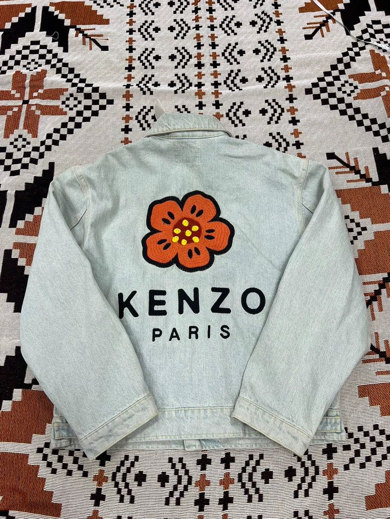 Kenzo KENZO Haitang flower embroidered denim jacket Size M / US 6-8 / IT 42-44 - 1 Thumbnail