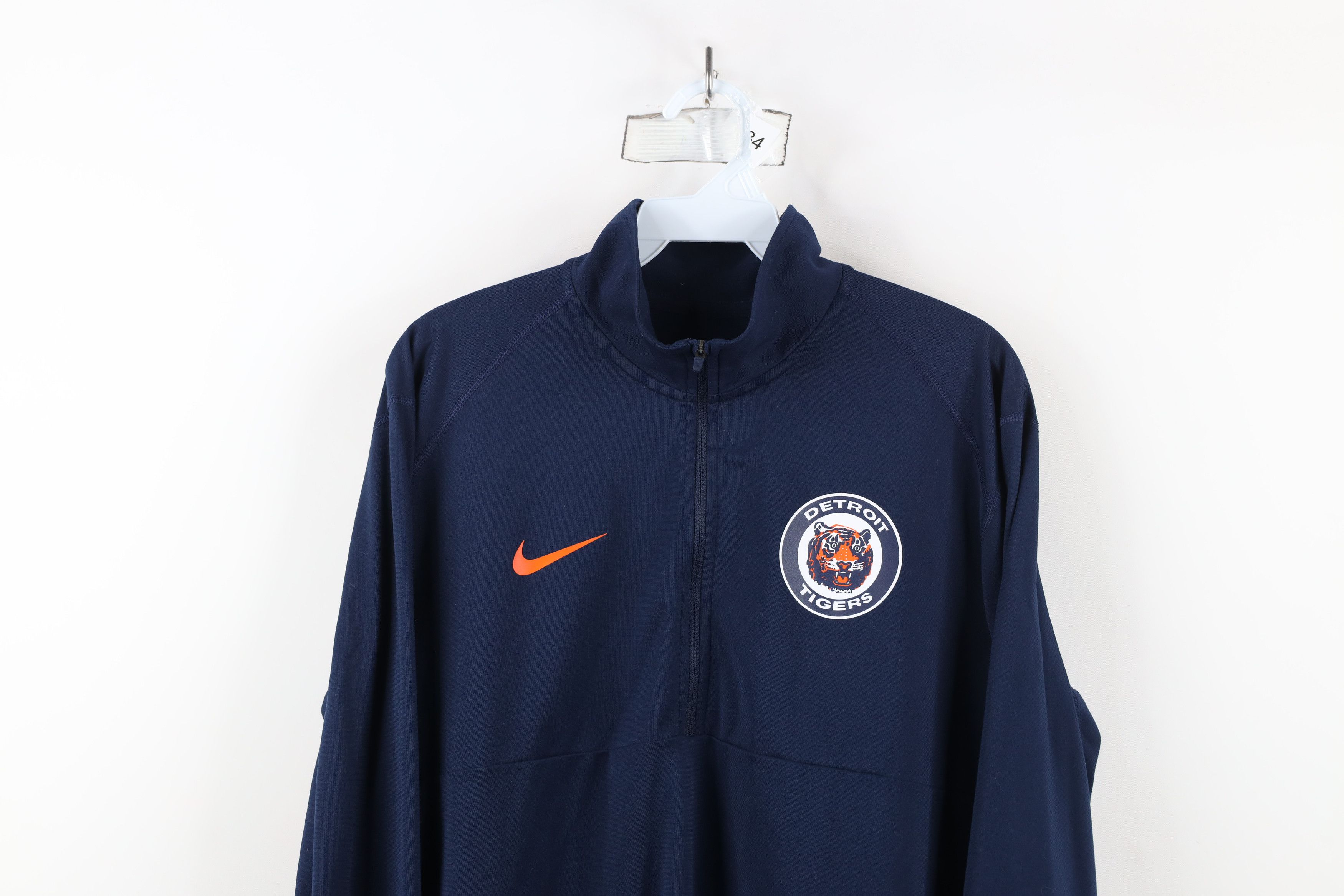 Nike × Vintage Nike Detroit Tigers Baseball Half Zip Pullover Top Jacket Size US M / EU 48-50 / 2 - 2 Thumbnail