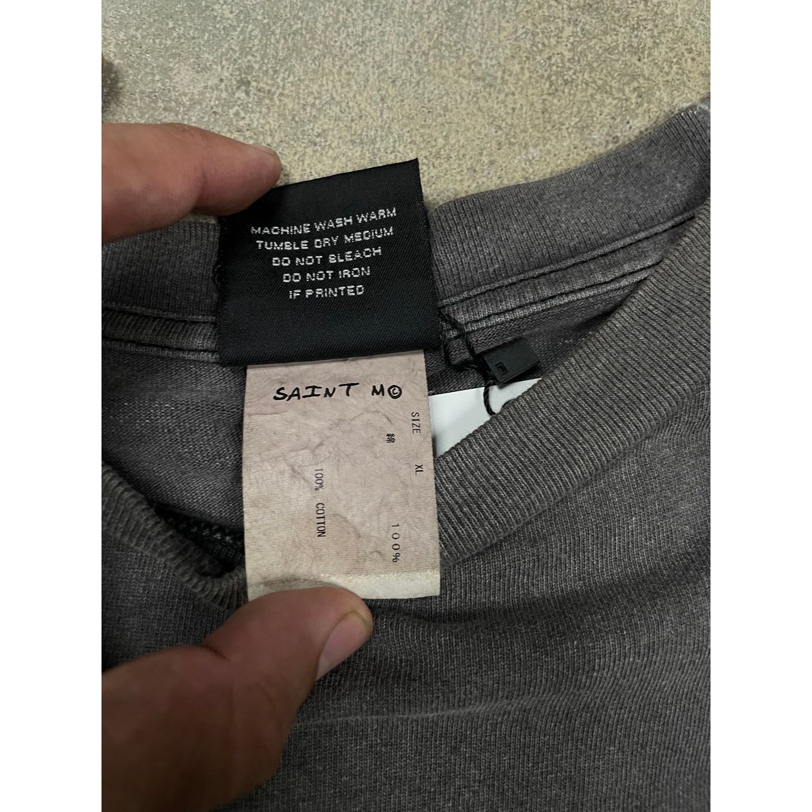 Saint Michael Saint Mxxxxxx Tee Grey Scapegoat Go To Hell XL Used Size US XL / EU 56 / 4 - 5 Thumbnail