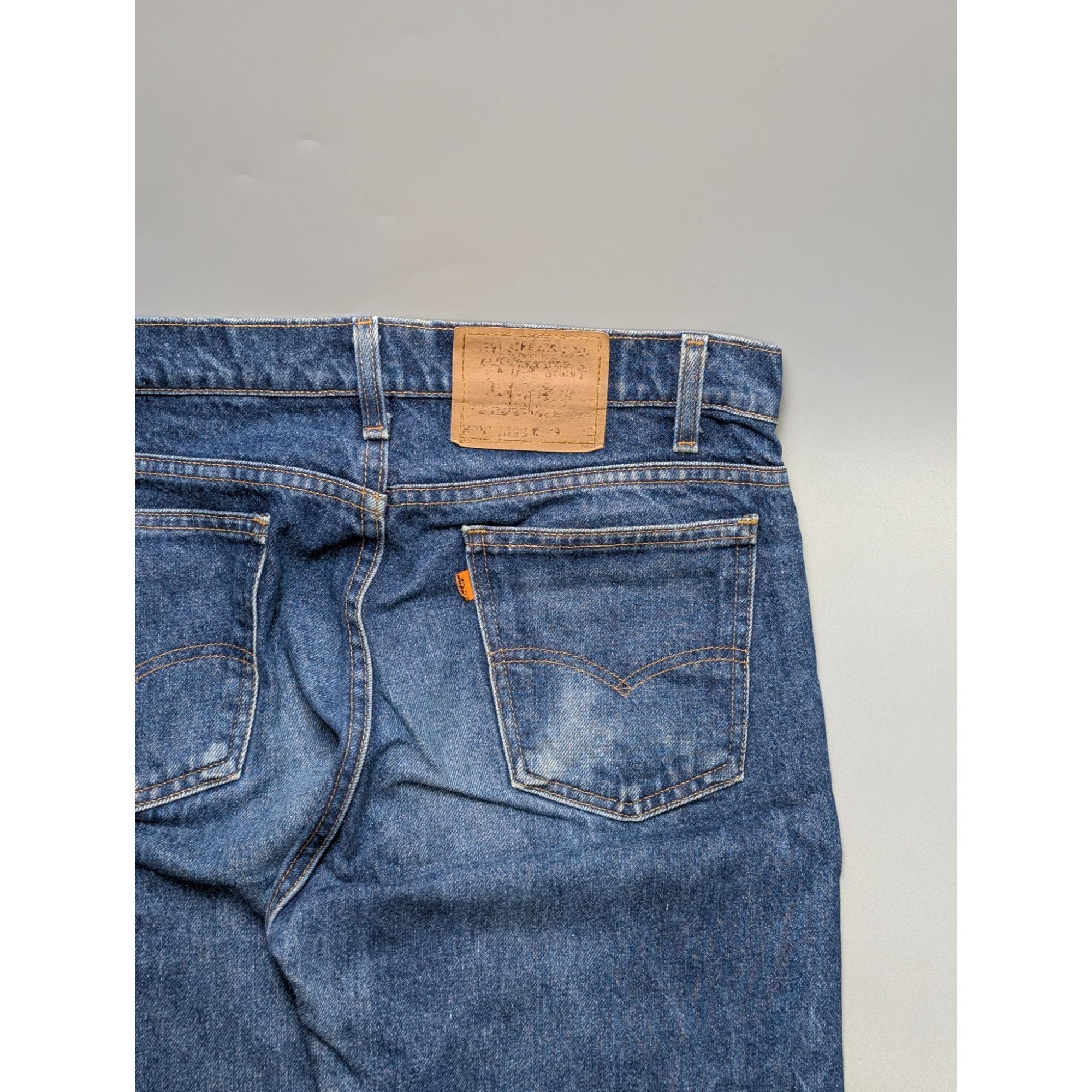Levi's Levi's 505 Made In USA Orange Tab Indigo Denim Jeans (Y1074) Size US 34 / EU 50 - 11 Thumbnail